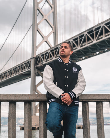 Black Wealth Letterman Jacket
